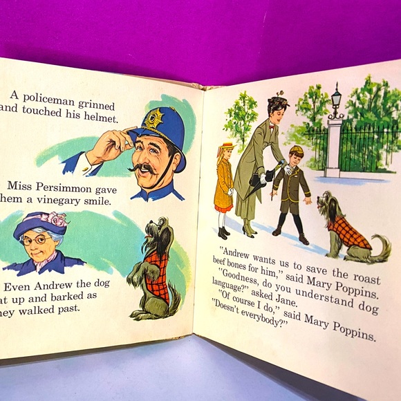 WALT DISNEY’S VTG 1964 MARY POPPINS COLLECTIBLE HARDCOVER BOOK WHITMAN #2450 - Picture 8 of 16